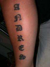 MY SONS NAME tattoo
