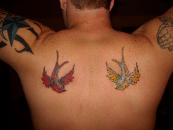 My Devil and Angel tattoo