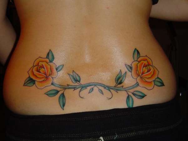 Orange roses tattoo