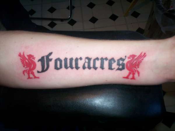 Surname and liverpool liverbirds tattoo