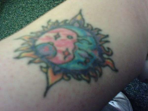 sleepy moon tattoo