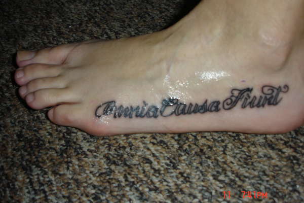 Omnia Causa Fiunt tattoo