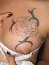 tribal/rose tattoo