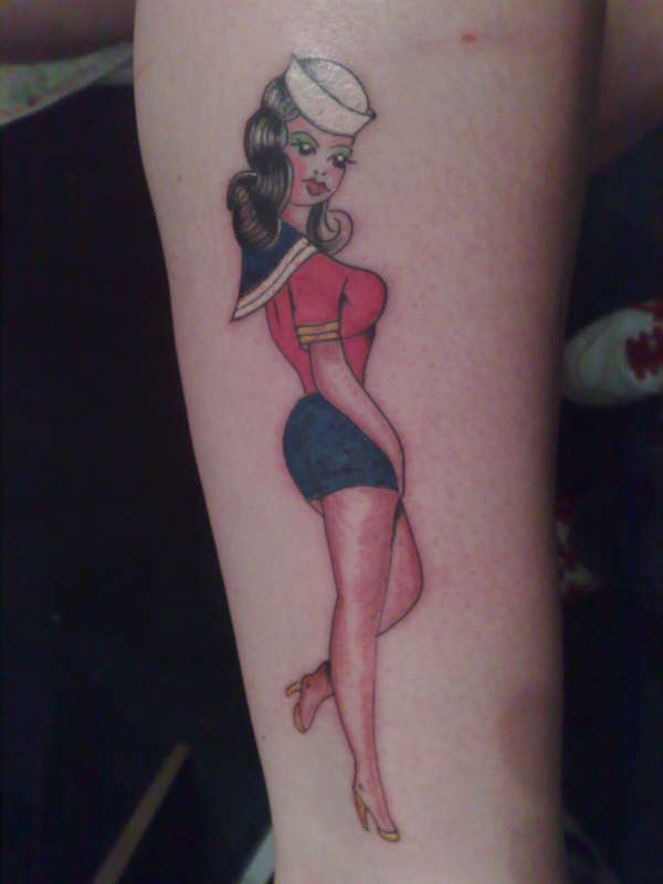 Sailor Jerry's sailor girl tattoo