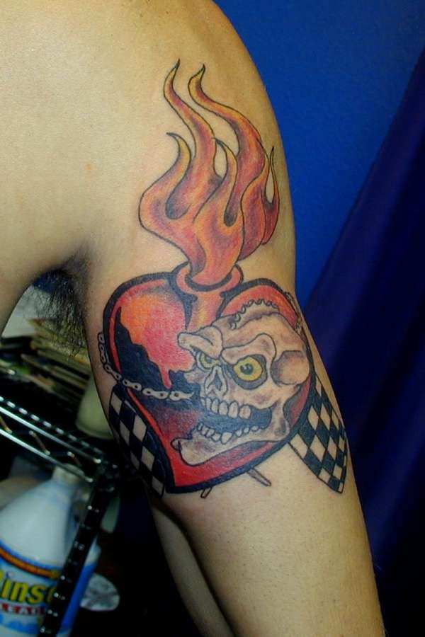 BMX HEART tattoo