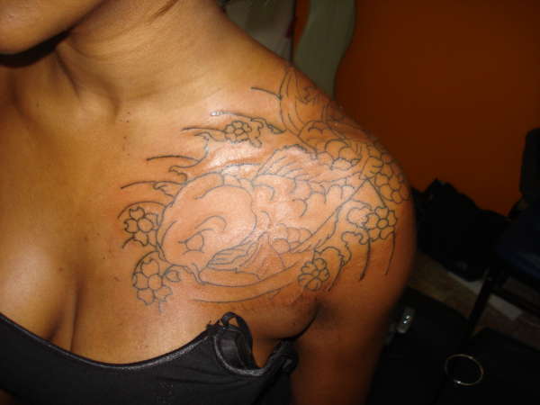 lady koi tattoo