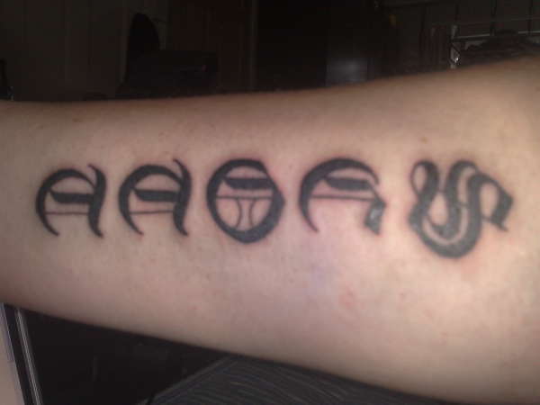 Old English Font - Forename tattoo