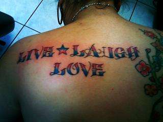 live laugh love tattoo