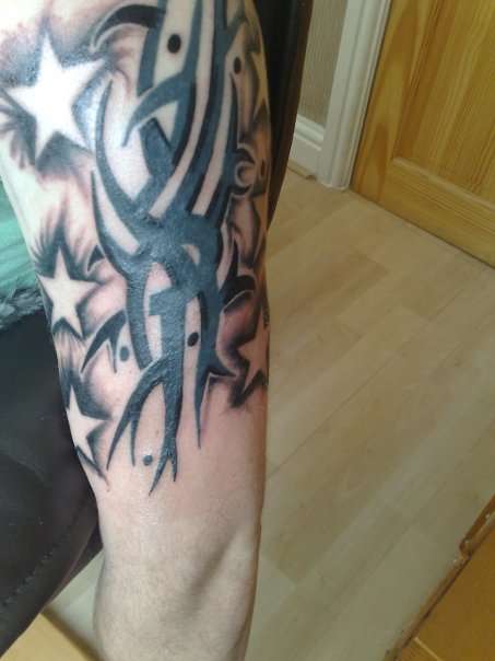 stars and tribal tattoo stars and tribal tattoo