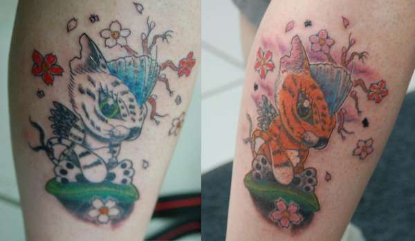 Pouting Kitten tattoo