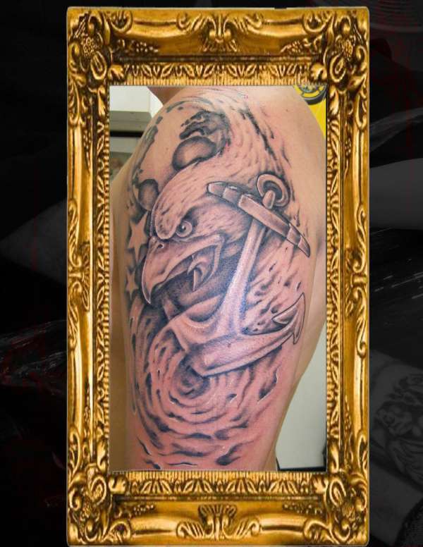 marine half sleeve tattoo
