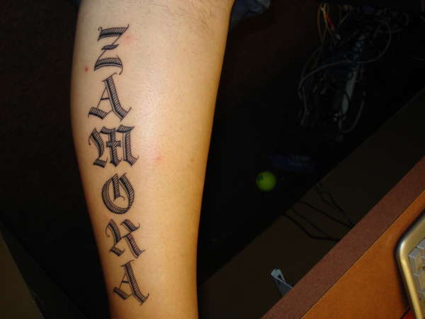 My last name...Family First tattoo