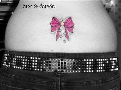 bows with fallen stars! tattoo