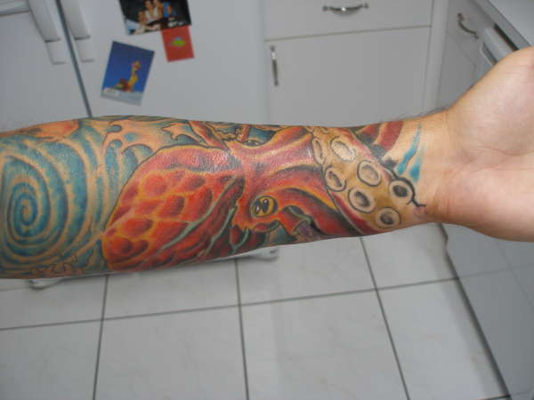 left octopus japanese sleeve tattoo