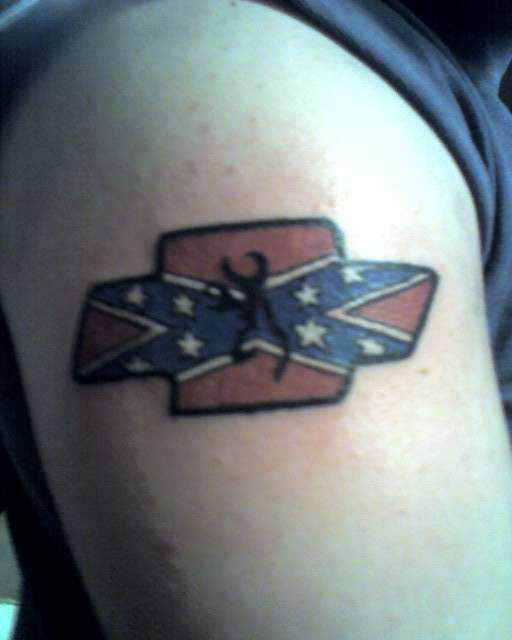 chevy logo with rebel flag tattoo