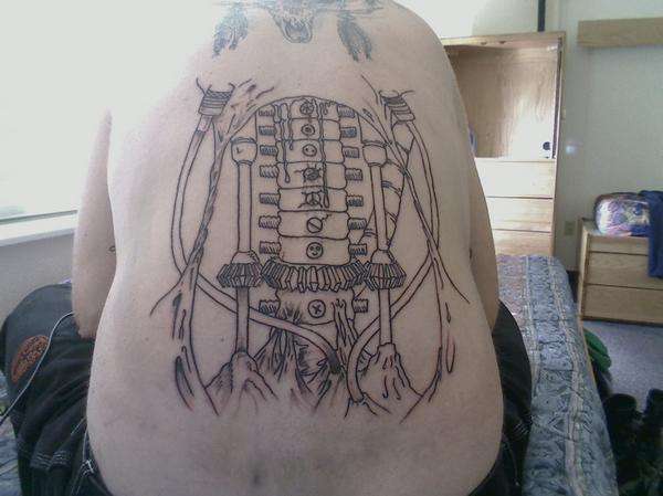 Junkyard Skeleton tattoo