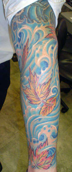 Leaves Adrift tattoo