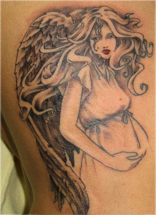 Preg Angel tattoo