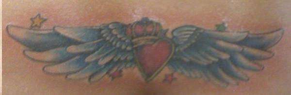 heart with wings tattoo
