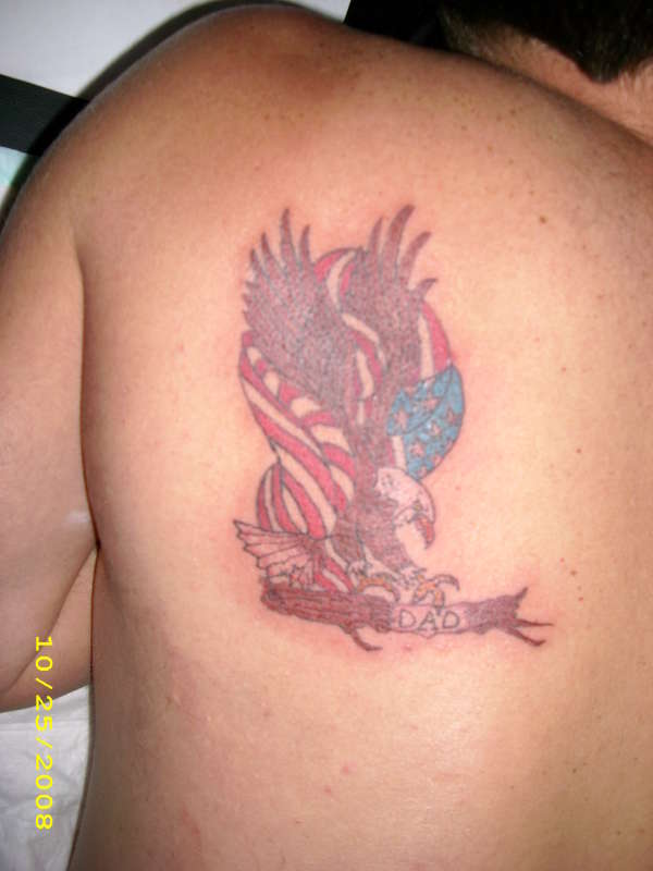 patriotic for his father tattoo