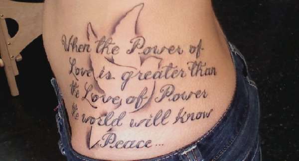 LovePowerPeace tattoo