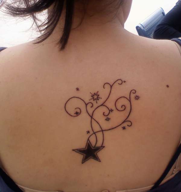 falling star tattoo