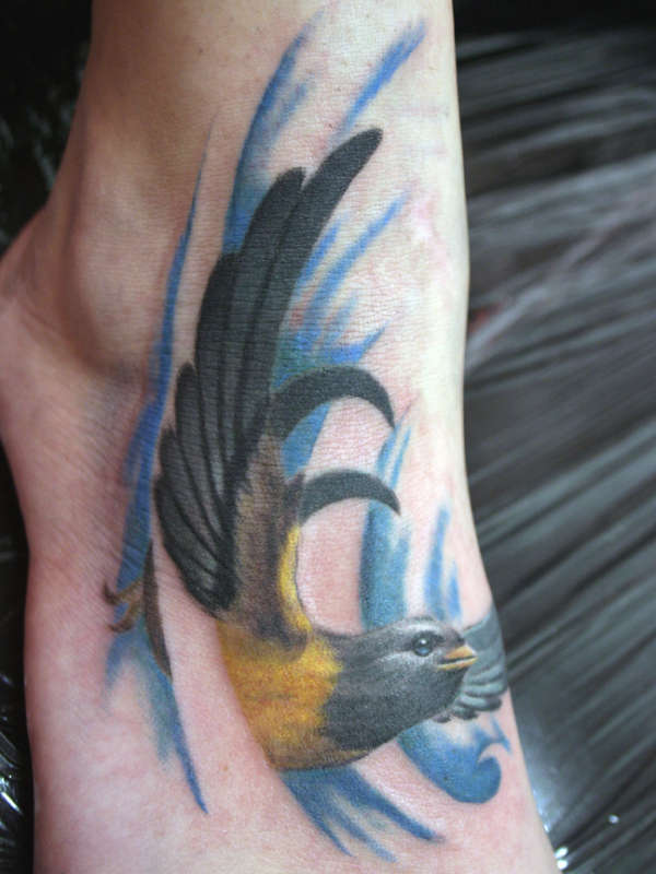 Gold Finch tattoo