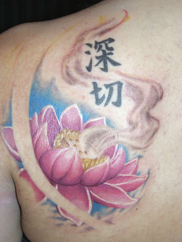 Smoking Lotus tattoo