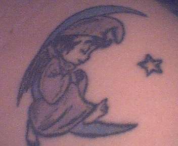 angel on my shoulder tattoo