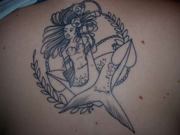 Mermaid and Anchor tattoo
