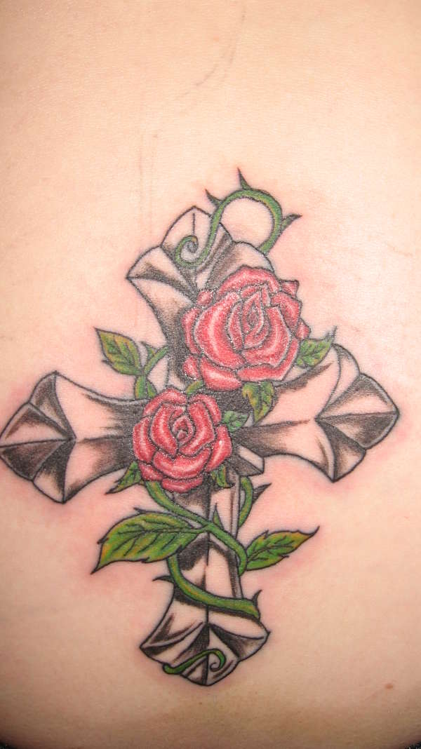 rosecross tattoo