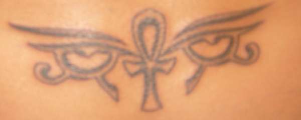 egyptian lower back tattoo