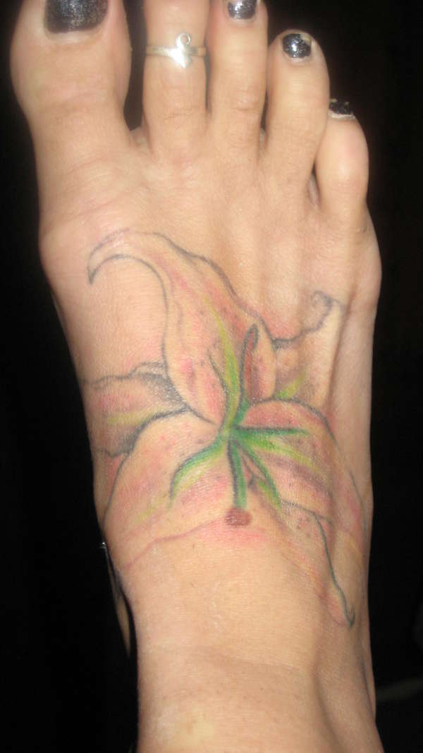 Foot Lily tattoo