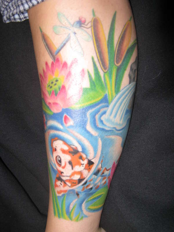 koi pond/lotus I tattoo