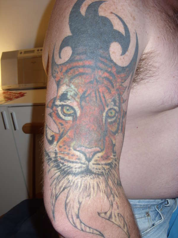 Tiger cover up tattoo