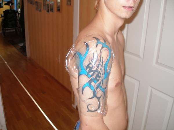 Blue Tribal tattoo