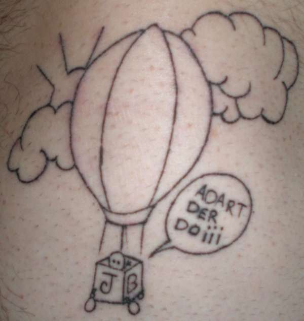 Hot air balloon tattoo