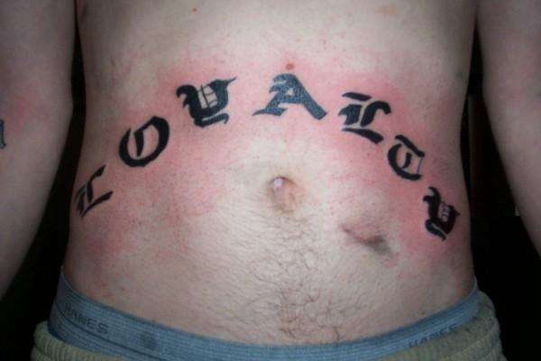 ON THE BELLY tattoo