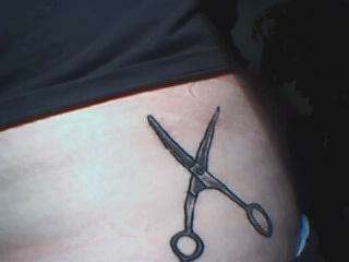 Scissors tattoo