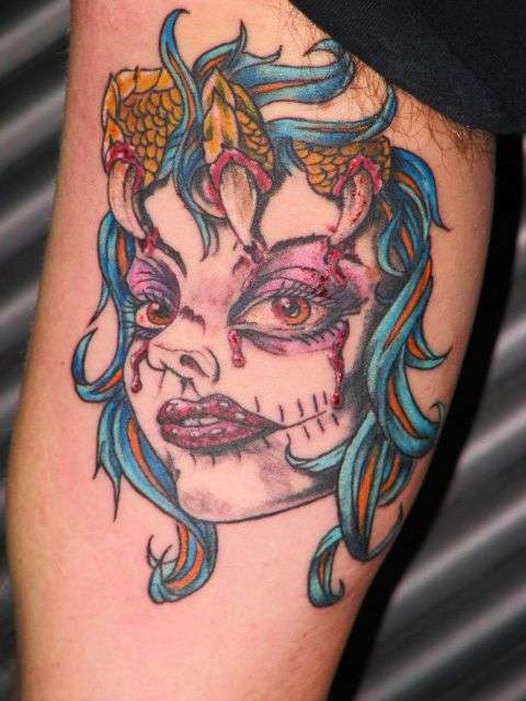 Demon girl Tattoo by Patsy Grieco tattoo