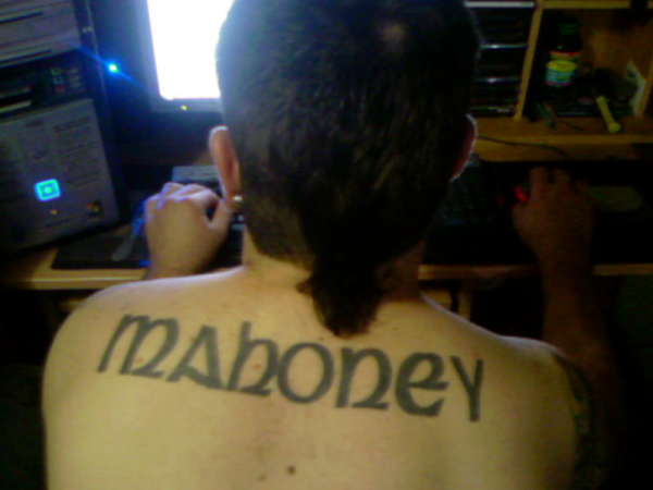 "Mahoney" tattoo