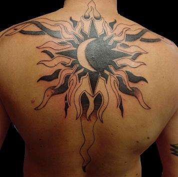 back sun thing tattoo