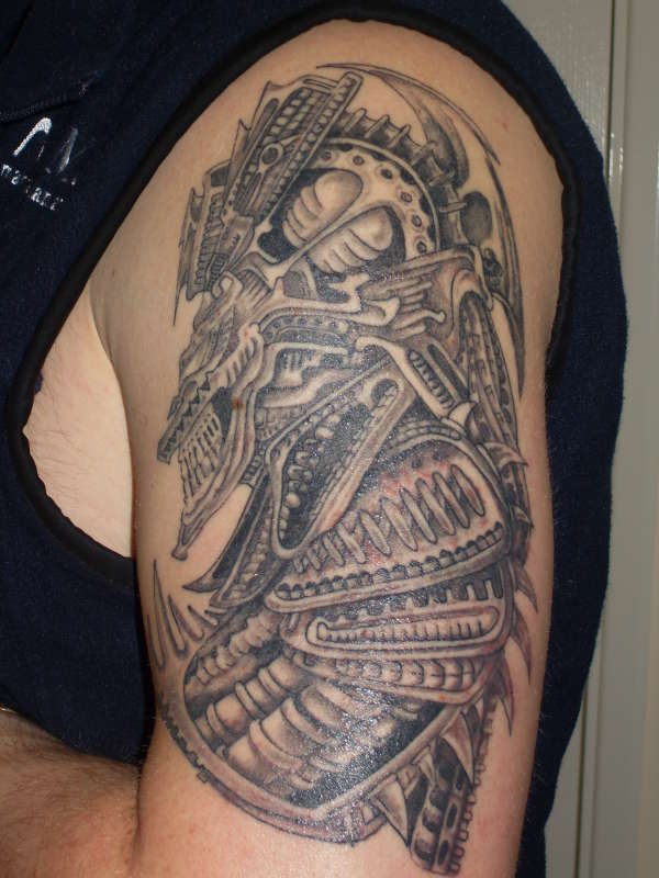 Biomechanical Alien tattoo