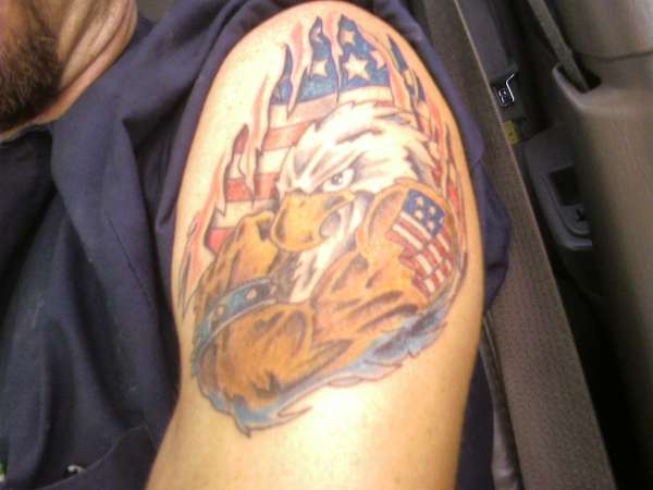 Patriotic Eagle tattoo