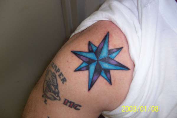 8 point nautical star tattoo