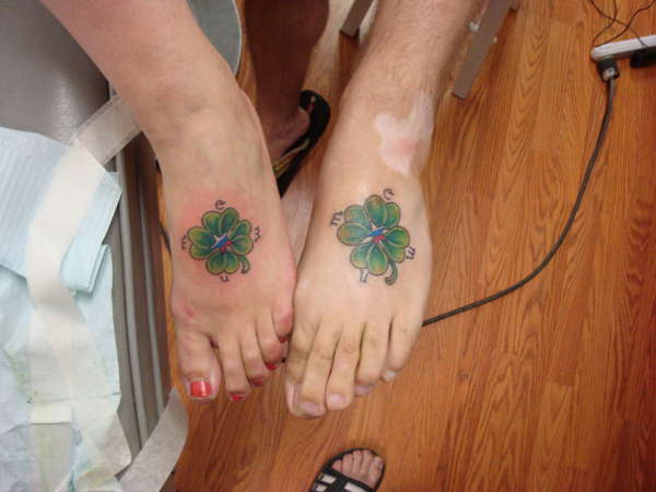 Matching feet tattoo