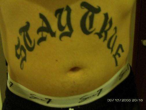 Stomach tattoo