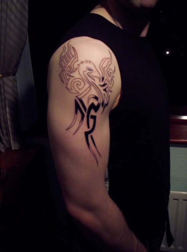Tribal Phoenix tattoo