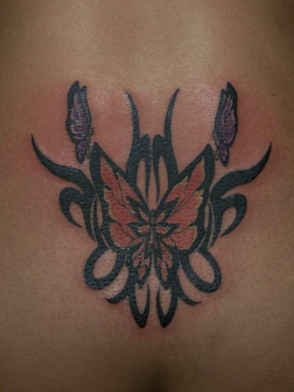 Butterflies with Tribal tattoo