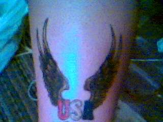 USA Eagle wings tattoo